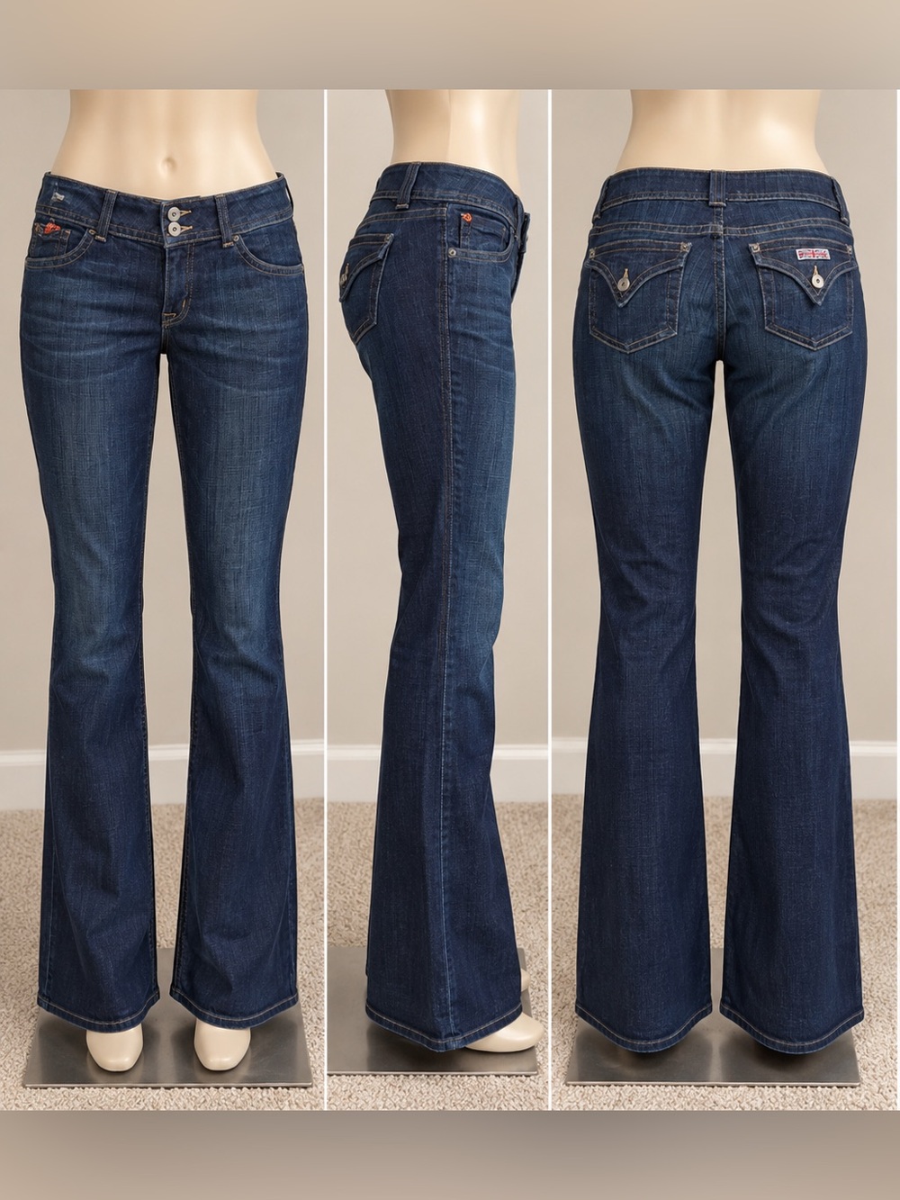 Hudson Signature Bootcut/Flared Jeans Size 31 Dark Wash Made in USA W170DH NWOT✨